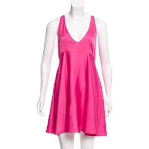 Galliano hot pink  sleeveless mini dress size US4 IT40